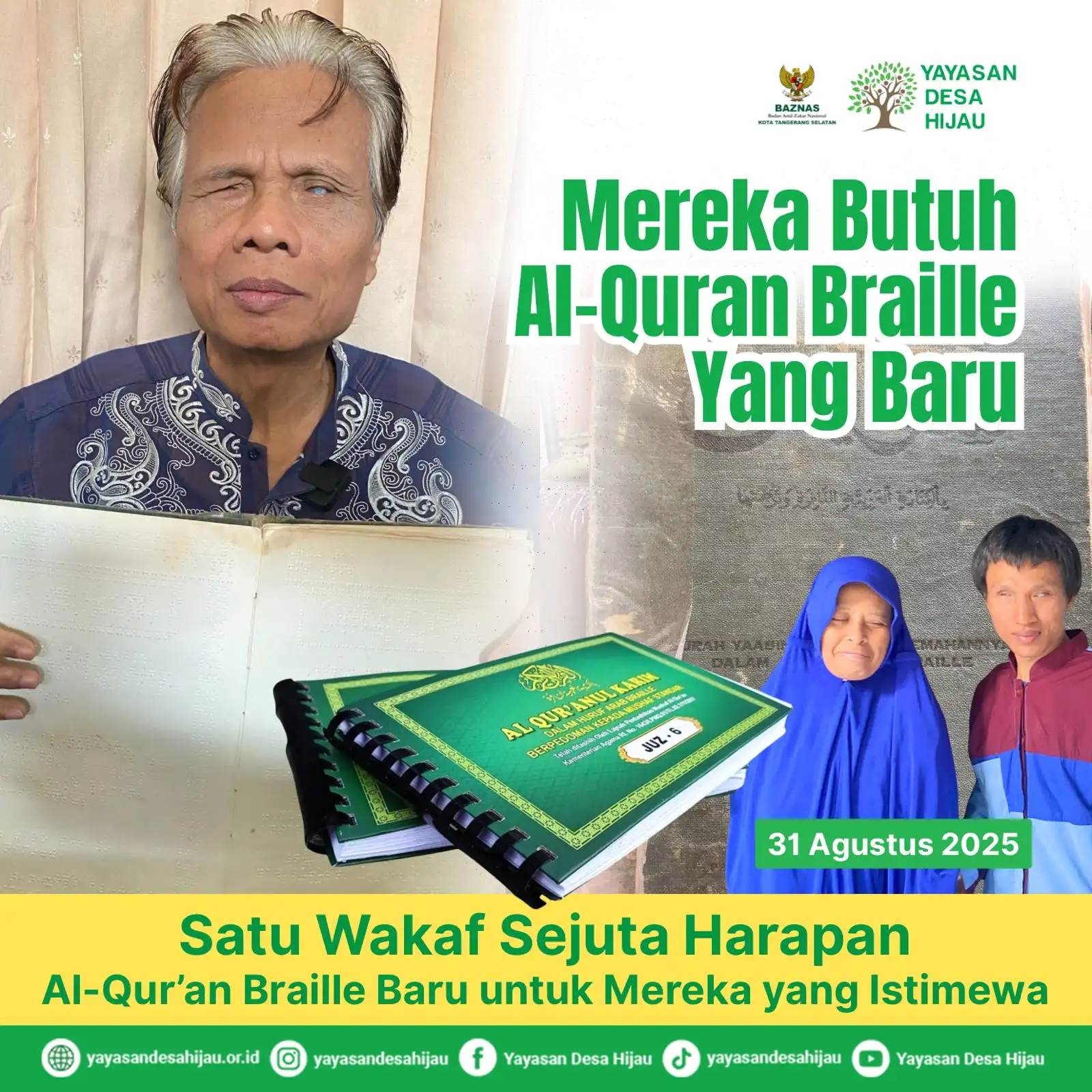 Wakaf Alquran Braille Agustus 2025